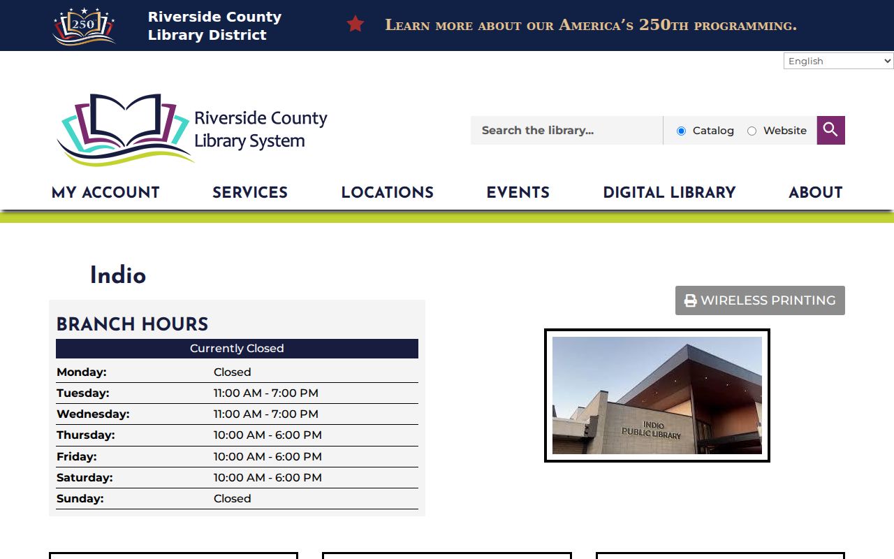 Indio people directories research at the Riverside County Library Indio branch